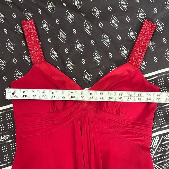 David's Bridal Rich Red Gown - Picture 12 of 13